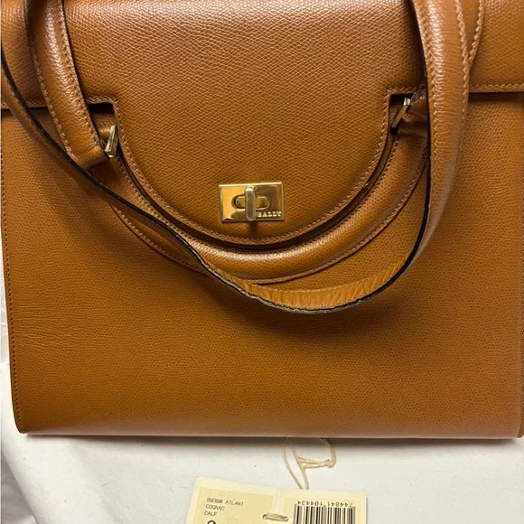 Bally Brown Leather Shoulder Bag with Structured Design